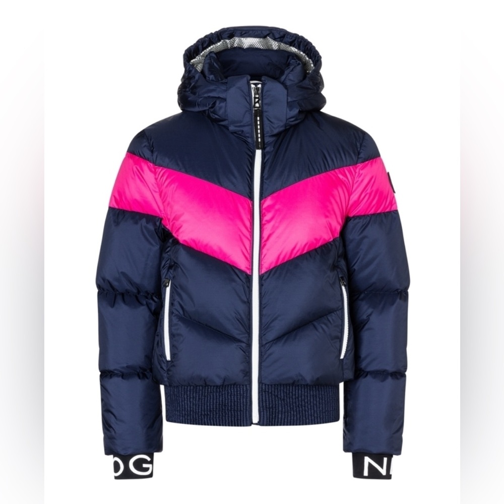 Bogner Navy and Pink Puffer Ski Jacket